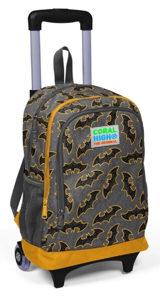 Coral High Yarasa Baskılı Işıklı Tekerlekli Çekçek Okul Çantası - Erkek Çocuk ürün görseli