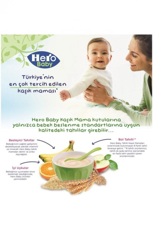 Hero Baby Sütlü Meyveli 8 Tahıllı Kaşık Maması 200 Gr x 6 Adet - 4