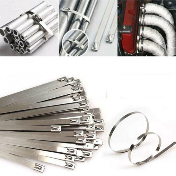 Metal Kablo Bağı - 300x7.9 mm (30cm) - 100 Adet