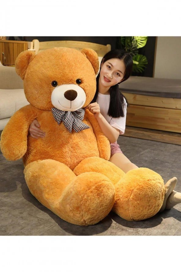 130 cm Dev Ayıcık - Uyku Arkadaşı - Peluş Ayı - Papyonlu Ayıcık - 3