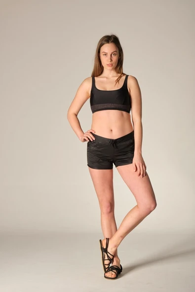 My Sea BN-11 Kadın Düz Renk Cepli Deniz Şortu - 5