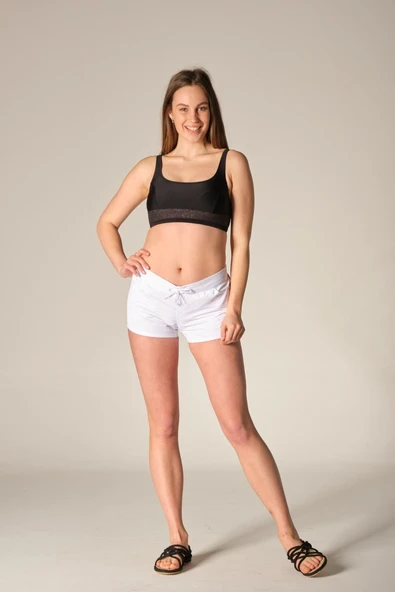 My Sea BN-11 Kadın Düz Renk Cepli Deniz Şortu - 7