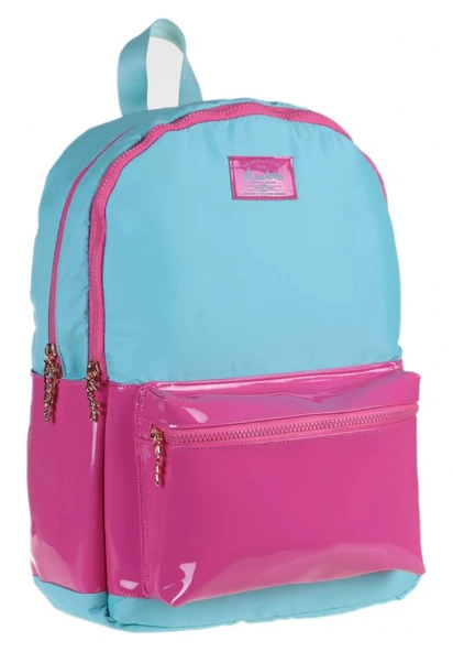 Kaukko Leather Turkuaz - Pembe Okul ve Günlük Sırt Çantası - Rugan ürün görseli