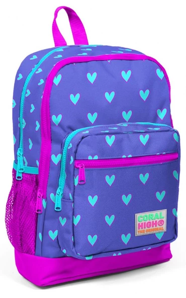 Coral High Kalp Baskılı Kız Çocuk İlkokul Çantası ve Beslenme Seti - Resim 2