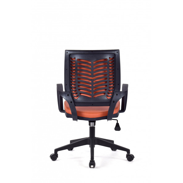 Herkese Mobilya Valente Turuncu Deri Pls Çalışma Koltuğu Ofis Koltuğu - 2