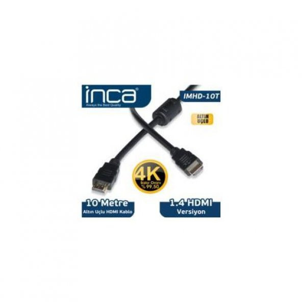 INCA HDM10 HDMI TO HDMI 10MT ALTIN UCLU 3D