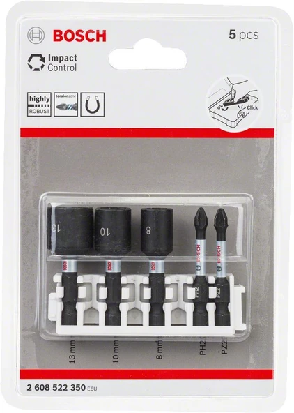 Bosch Impact Ctrl 5'li Lokma 8/10/13 + Bits - 2