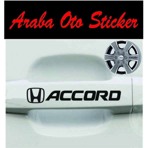 Honda Accord Kapı Kolu Jant Sticker (8ADET)