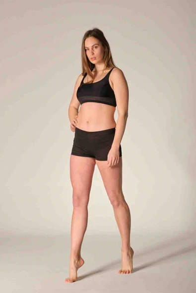 My Sea Kadın Beli Lastikli Likralı Deniz Şortu T-03 - 3