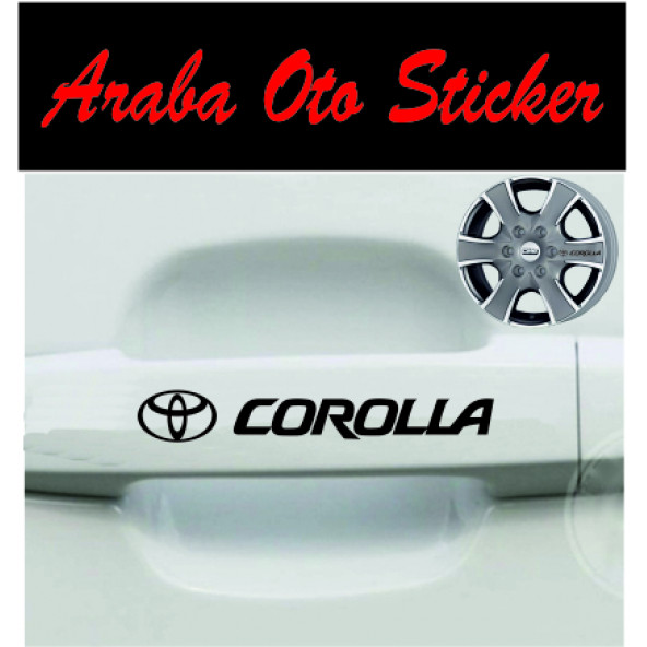 Toyota Corolla Kapı Kolu Jant Sticker (8ADET)