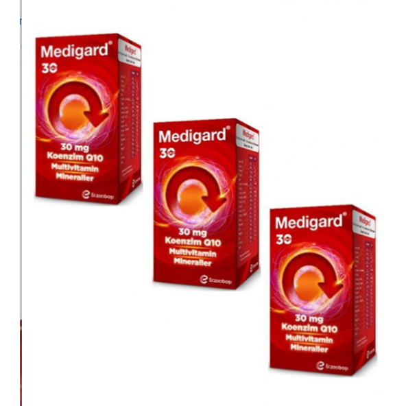 Medigard Vitamin Mineral Complex CoQ10 3'lü Paket 30 Tablet