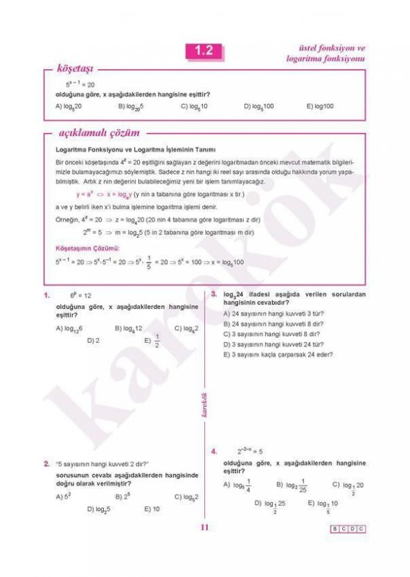 Logaritma Sıfır Karekök Yayınları - 3