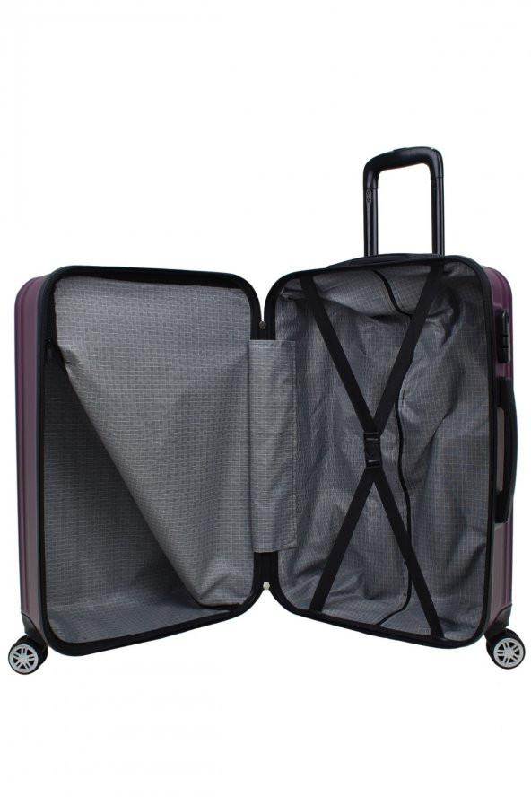 Elatae Büyük Boy Valiz Mor Abs 1020 - Resim 4