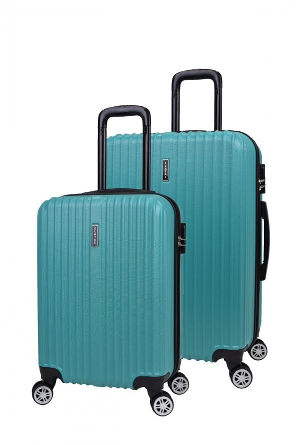 Elatae 2li Valiz Seti Orta Boy - Kabin Boy Turkuaz 1020 ürün görseli