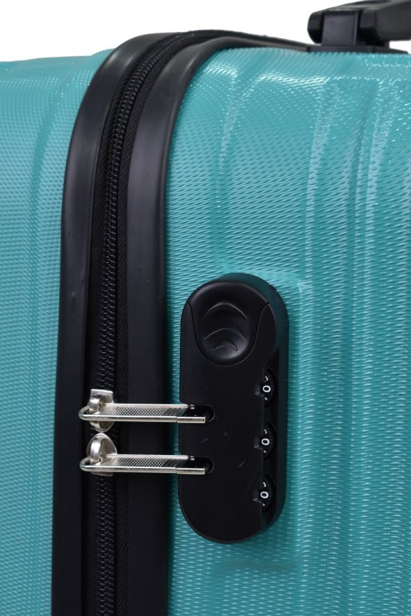 Elatae 2li Valiz Seti Orta Boy - Kabin Boy Turkuaz 1020 - Resim 3