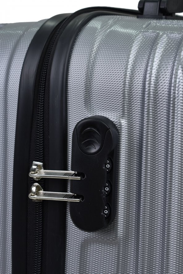 Elatae 2li Valiz Seti Büyük Boy - Kabin Boy Gri 1020 - 3