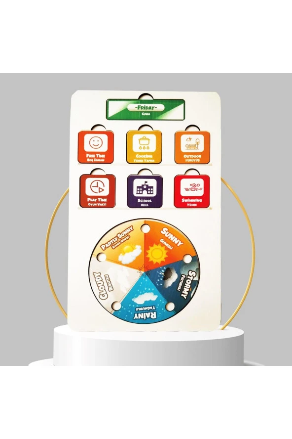 Moon Beavers Günlük Planım Eğitici Öğretici Geliştirici Ahşap Sağlıklı Oyuncak