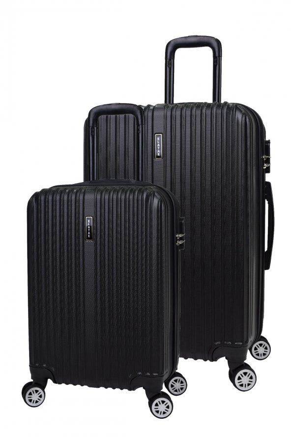 Elatae 2li Valiz Seti Büyük Boy - Kabin Boy Siyah 1020