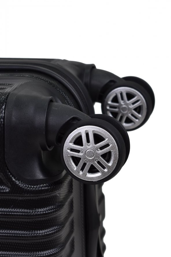 Elatae 2li Valiz Seti Büyük Boy - Kabin Boy Siyah 1020 - 5