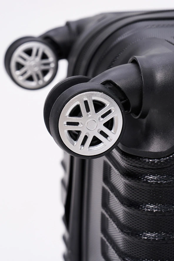 Elatae 2'li Valiz Seti Orta Boy - Kabin Boy Siyah 1020 - Resim 5