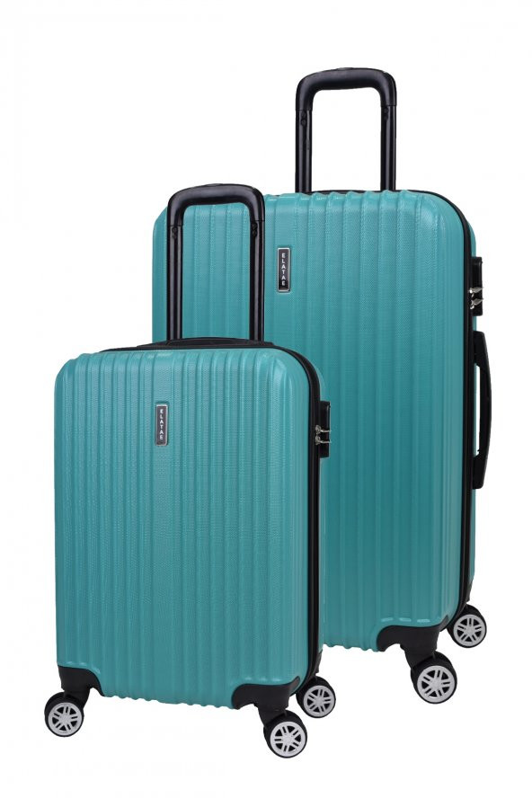 Elatae 2li Valiz Seti Büyük Boy - Kabin Boy Turkuaz 1020 ürün görseli
