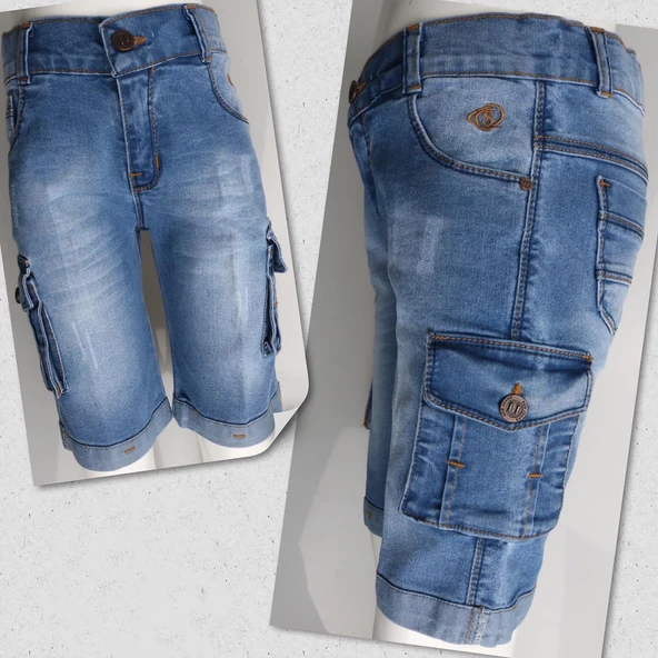 Life For Moda Erkek Çocuk Likralı Pamuklu Kot Şort Kapri - 2