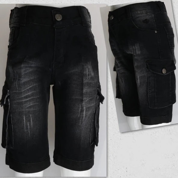 Life For Moda Erkek Çocuk Likralı Pamuklu Kot Şort Kapri
