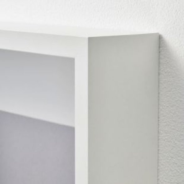 Beyaz Renk Çerçeve MeridyenDukkan Ev Dekorasyon 25x25 cm 1 Adet ,Camsız,Beyaz Kare - 2