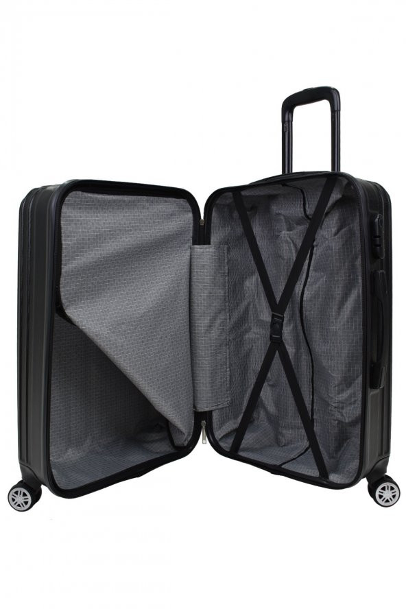 Elatae 2li Valiz Seti Büyük Boy - Orta Boy Siyah 1020 - 4