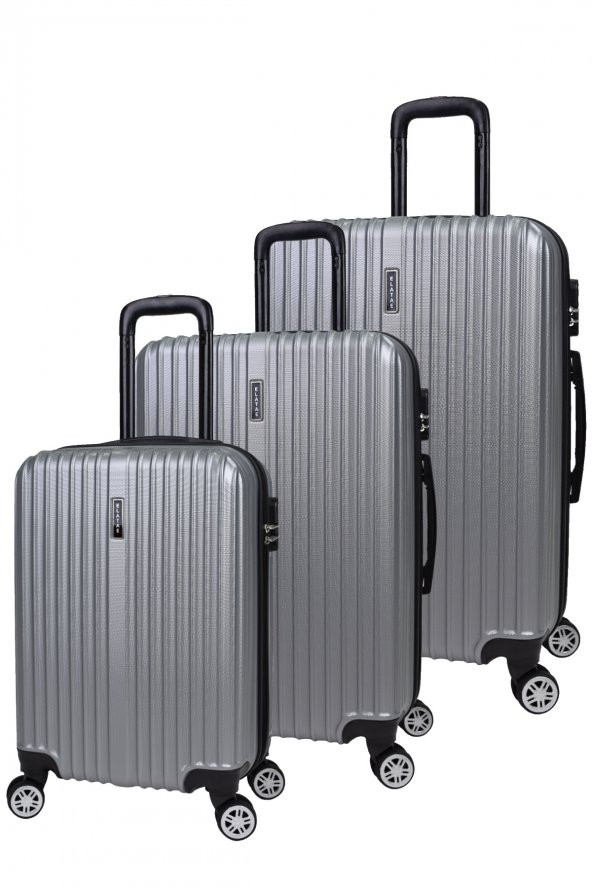 Elatae 3lü Valiz Seti Gri 1020
