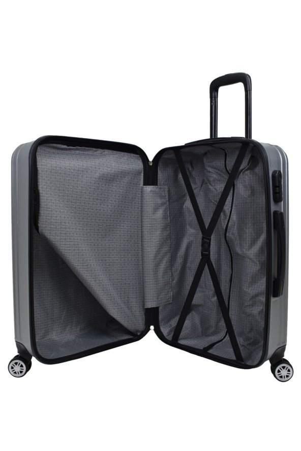 Elatae 3lü Valiz Seti Gri 1020 - 4