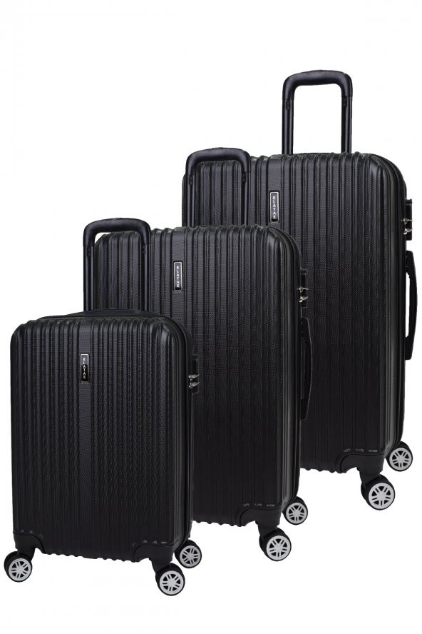Elatae 3lü Valiz Seti Siyah 1020