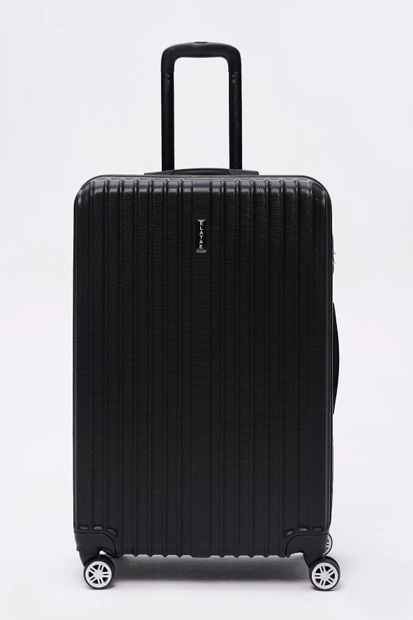 2'li Valiz Seti Elatae Valiz Büyük Boy ve Makyaj Siyah 2'li Set - 2