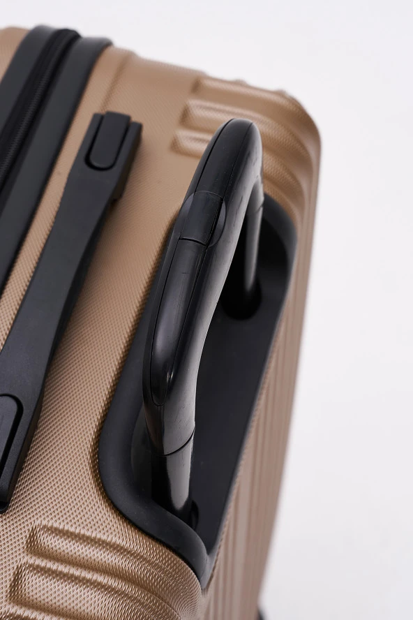 2'li Valiz Seti Elatae Valiz Büyük Boy ve Makyaj Gold 2'li Set - Resim 4