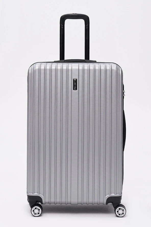 2'li Valiz Seti Elatae Valiz Büyük Boy ve Makyaj Gri 2'li Set - 2