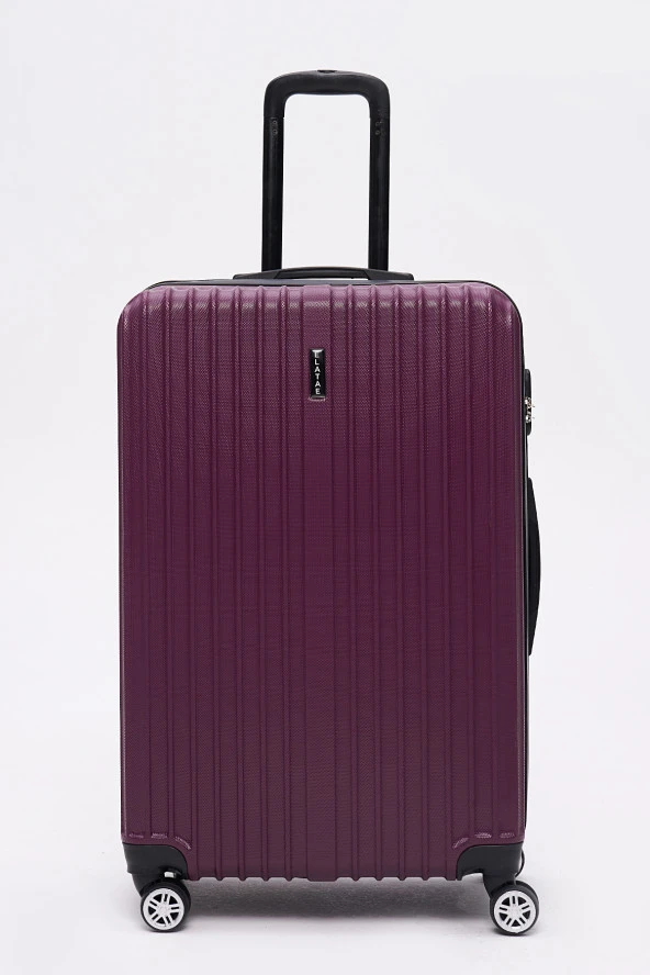 2'li Valiz Seti Elatae Valiz Büyük Boy ve Makyaj Mor 2'li Set - Resim 2