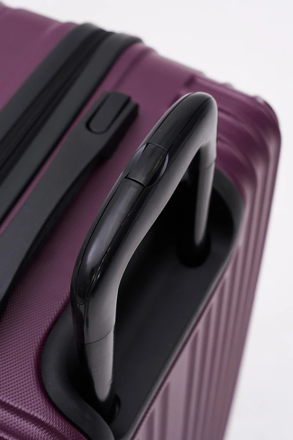 2'li Valiz Seti Elatae Valiz Büyük Boy ve Makyaj Mor 2'li Set - Resim 4