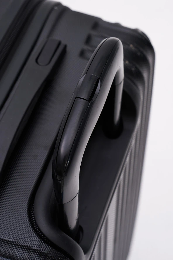 2'li Valiz Seti Elatae Valiz Kabin Boy ve Makyaj Siyah 2'li Set 1020 - Resim 4