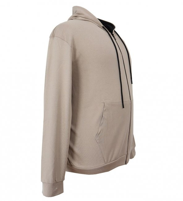 Erkek Büyük Beden Battal Boy Kapşonlu Sweat SİYAH - 3