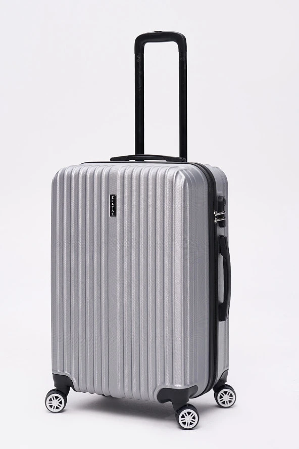 3'lü Valiz Seti Elatae Valiz Büyük - Orta Boy ve Makyaj Gri 1020 - 3