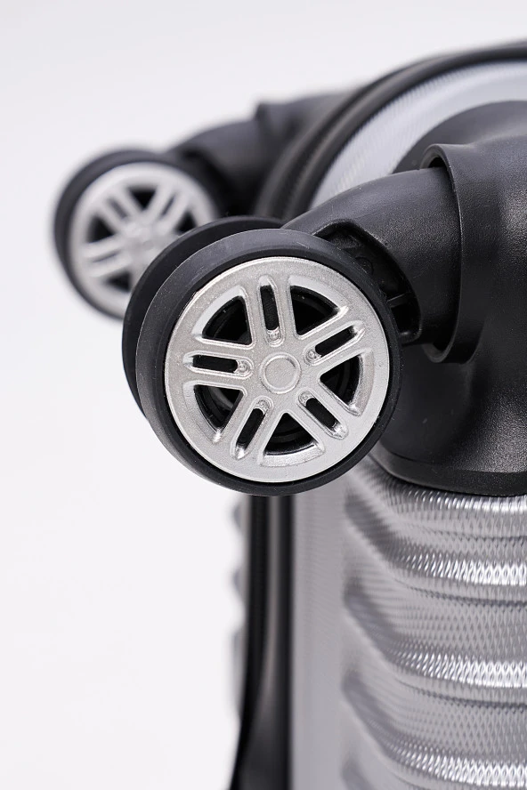 3'lü Valiz Seti Elatae Valiz Büyük - Orta Boy ve Makyaj Gri 1020 - 6