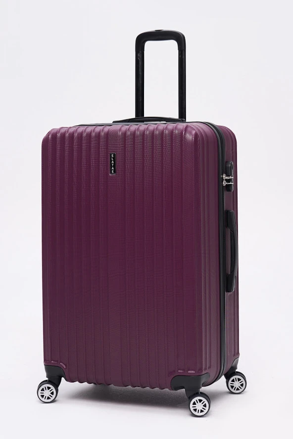 3'lü Valiz Seti Elatae Valiz Büyük - Orta Boy ve Makyaj Mor 1020 - Resim 2