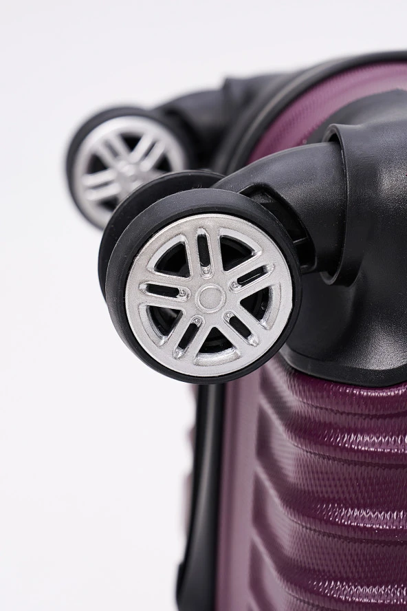 3'lü Valiz Seti Elatae Valiz Büyük - Orta Boy ve Makyaj Mor 1020 - Resim 6