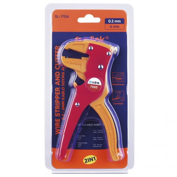 S-link SL-170A 0.2-6mm Koaksiyel Kablo Soyma Ve Kesme Aleti - 3