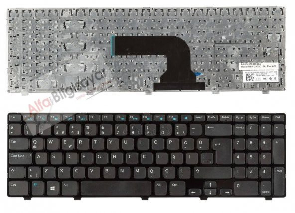 Dell PK130SZA00, V137325AK1, V137325AS1  klavye Q-Türkçe Tuş Takımı A++ - 4