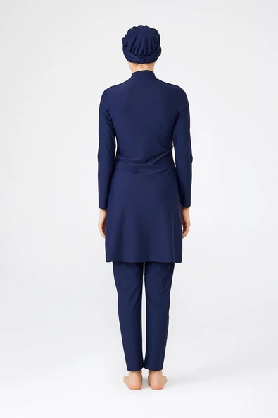 Adasea Kadın Likralı Tam Kapalı Tesettür Mayo Tül İnci Detaylı 4248 - 10