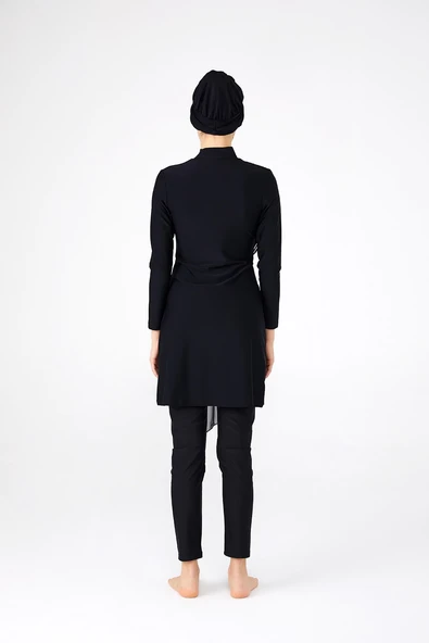 Adasea Kadın Likralı Tam Kapalı Tesettür Mayo Tül İnci Detaylı 4248 - 6