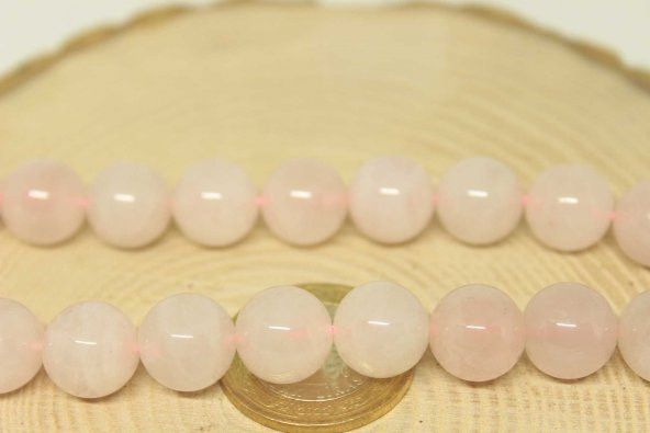 Pembe Kuvars Taşı Dizi 12mm - 2
