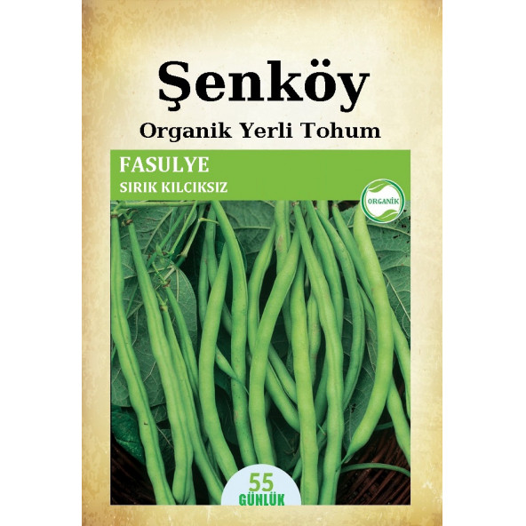 Şenköy Sırık Taze Fasulye Tohumu Doğal Ata Kılçıksız Sırık Fasulye Tohum Pakette 25 GR