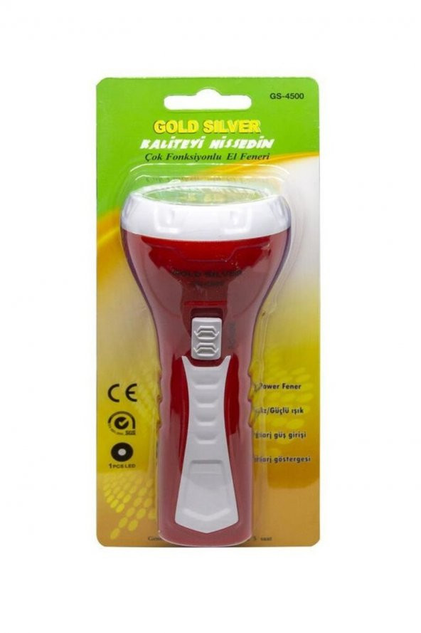 GOLD SILVER GS-4500 1 WATT ŞARJLI EL FENERİ